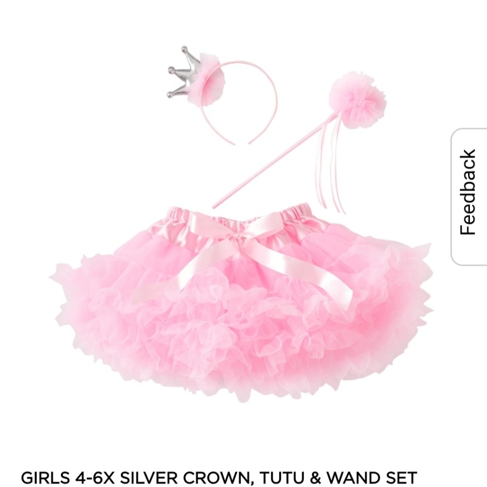 Lulu Girls Silver Crown Headband, Wand and Tutu